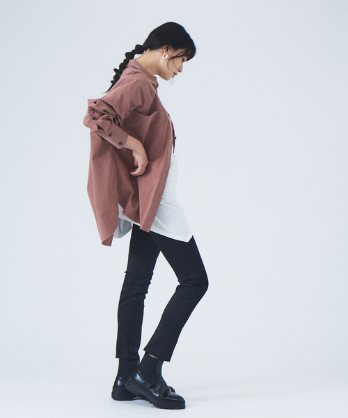 JILKY（ジルキー）の「【JILKY】ピーチギャバオーバーサイズシャツ◇セットアップ対応（シャツ/ブラウス・レディース・ブラック/ピンク/グレイッシュベージュ・フリー）」の11枚目の写真