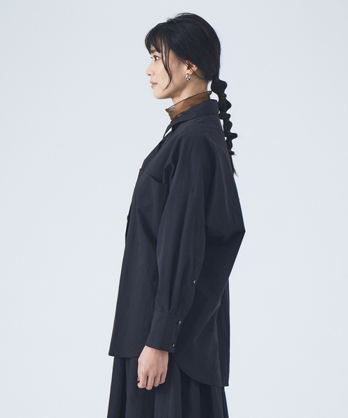 JILKY（ジルキー）の「【JILKY】ピーチギャバオーバーサイズシャツ◇セットアップ対応（シャツ/ブラウス・レディース・ブラック/ピンク/グレイッシュベージュ・フリー）」の5枚目の写真