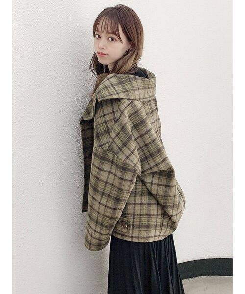 dazzlin（ダズリン）の「プリーツカシュクールロンスリワンピース（ワンピース・レディース・ブラック/ベージュ/パープル/ブラウン/グレー/ダークパープル・FREE）」の12枚目の写真