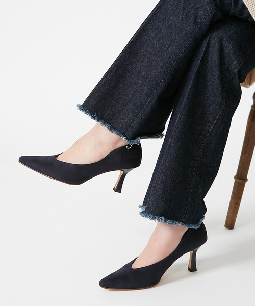 LE TALON(ルタロン)の「7cmフレンチスクエアパンプス◆(パンプス・レディース・ネイビー/アイボリー/ブラック系その他/チョコ/パープル・22.5cm/23cm/23.5cm/24cm/24.5cm/22cm/25cm)」の5枚目の写真