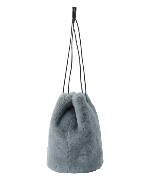 Faviora(ファビオラ)の「フェイクファー 巾着バッグ(ショルダーバッグ・レディース・ブラック/グレー/グリーン/モカ/ワイン/レンガ・FREE)」の11枚目の写真