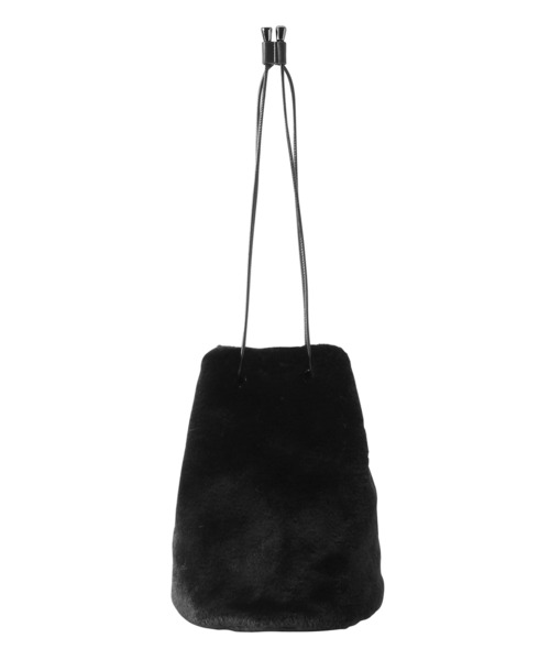 Faviora(ファビオラ)の「フェイクファー 巾着バッグ(ショルダーバッグ・レディース・ブラック/グレー/グリーン/モカ/ワイン/レンガ・FREE)」の7枚目の写真