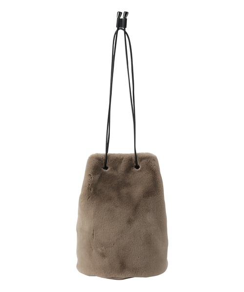 Faviora(ファビオラ)の「フェイクファー 巾着バッグ(ショルダーバッグ・レディース・ブラック/グレー/グリーン/モカ/ワイン/レンガ・FREE)」の13枚目の写真