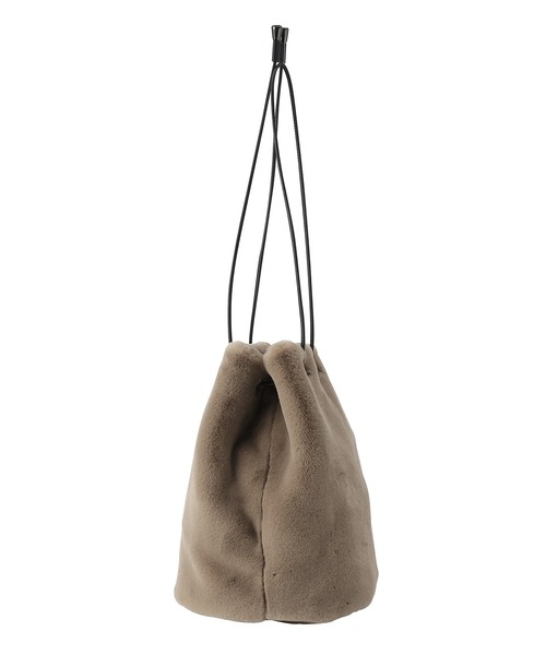 Faviora(ファビオラ)の「フェイクファー 巾着バッグ(ショルダーバッグ・レディース・ブラック/グレー/グリーン/モカ/ワイン/レンガ・FREE)」の14枚目の写真