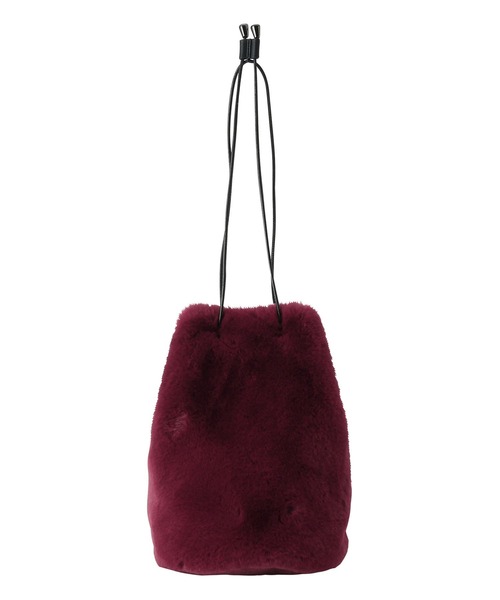 Faviora(ファビオラ)の「フェイクファー 巾着バッグ(ショルダーバッグ・レディース・ブラック/グレー/グリーン/モカ/ワイン/レンガ・FREE)」の16枚目の写真