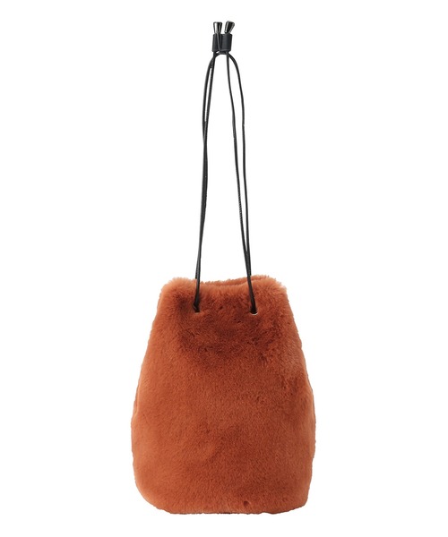 Faviora(ファビオラ)の「フェイクファー 巾着バッグ(ショルダーバッグ・レディース・ブラック/グレー/グリーン/モカ/ワイン/レンガ・FREE)」の19枚目の写真