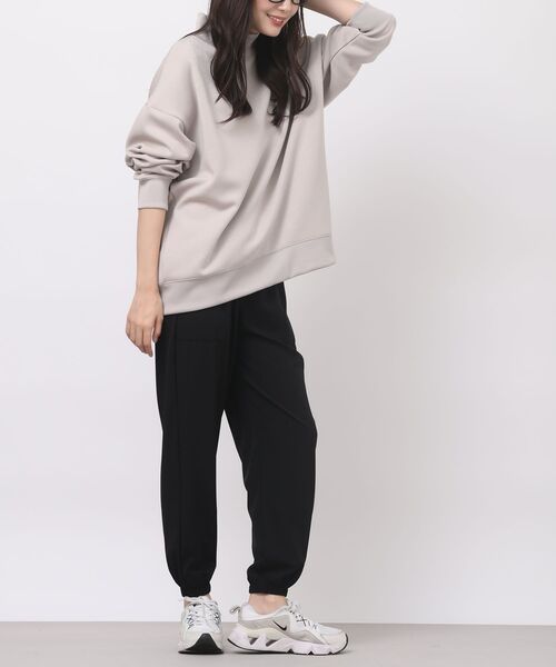 rps（アールピーエス）の「ダンボールハイネックワイドプルオーバー（スウェット・レディース・ブラック/ブラウン/ブルーグリーン/グレイッシュベージュ/チャコールグレー/グレイッシュブルー/カーキ・M/フリー）」の8枚目の写真