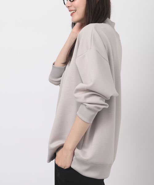 rps（アールピーエス）の「ダンボールハイネックワイドプルオーバー（スウェット・レディース・ブラック/ブラウン/ブルーグリーン/グレイッシュベージュ/チャコールグレー/グレイッシュブルー/カーキ・M/フリー）」の10枚目の写真