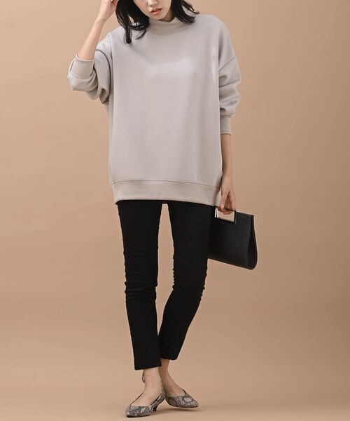 rps（アールピーエス）の「ダンボールハイネックワイドプルオーバー（スウェット・レディース・ブラック/ブラウン/ブルーグリーン/グレイッシュベージュ/チャコールグレー/グレイッシュブルー/カーキ・M/フリー）」の13枚目の写真