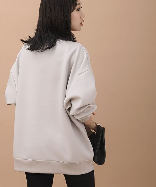 rps（アールピーエス）の「ダンボールハイネックワイドプルオーバー（スウェット・レディース・ブラック/ブラウン/ブルーグリーン/グレイッシュベージュ/チャコールグレー/グレイッシュブルー/カーキ・M/フリー）」の14枚目の写真