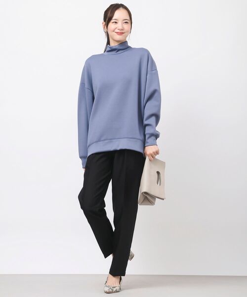 rps（アールピーエス）の「ダンボールハイネックワイドプルオーバー（スウェット・レディース・ブラック/ブラウン/ブルーグリーン/グレイッシュベージュ/チャコールグレー/グレイッシュブルー/カーキ・M/フリー）」の15枚目の写真