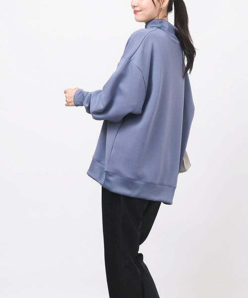 rps（アールピーエス）の「ダンボールハイネックワイドプルオーバー（スウェット・レディース・ブラック/ブラウン/ブルーグリーン/グレイッシュベージュ/チャコールグレー/グレイッシュブルー/カーキ・M/フリー）」の16枚目の写真