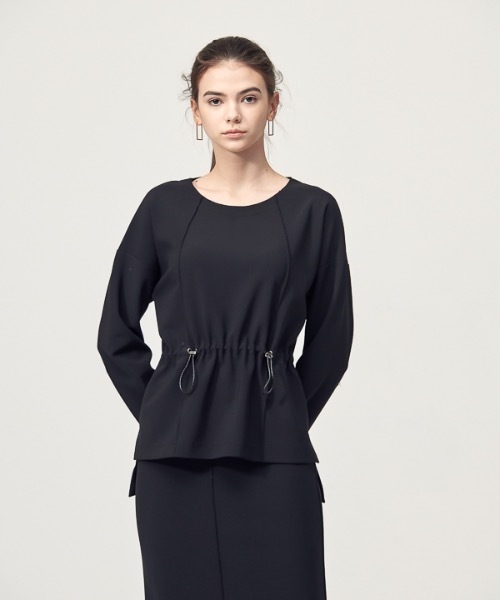 ACUD（アクド）の「【ACUD 】コンフォートストリングディテールブラウス / Comfort String Detail Blouse（シャツ/ブラウス・レディース・ブラック/オフホワイト/オリーブ・FREE）」の3枚目の写真