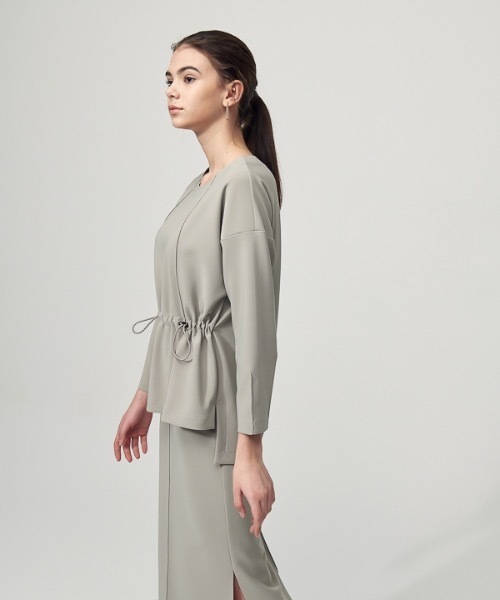 ACUD（アクド）の「【ACUD 】コンフォートストリングディテールブラウス / Comfort String Detail Blouse（シャツ/ブラウス・レディース・ブラック/オフホワイト/オリーブ・FREE）」の13枚目の写真