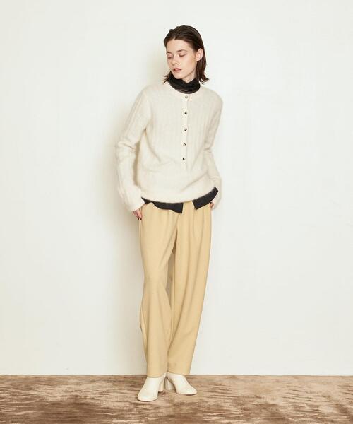 AEWEN MATOPH(イウエン マトフ)の「<AEWEN MATOPH(イウエン マトフ)>ラクーンファー ヘンリーネック リブニット◆(ニット/セーター・レディース・ライトピンク/ライム/オフホワイト/ダークブラウン・FREE)」の13枚目の写真