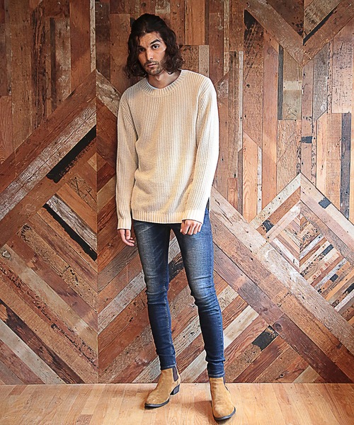 RATTLE TRAP(ラトルトラップ)の「スリット入りプルオーバーニット(ニット/セーター・メンズ・ブラック/レッド/ライトベージュ・LL/M/L)」の14枚目の写真