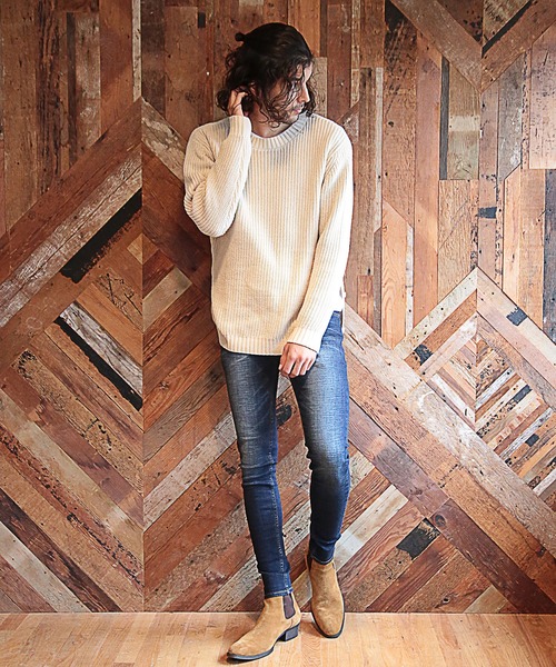 RATTLE TRAP(ラトルトラップ)の「スリット入りプルオーバーニット(ニット/セーター・メンズ・ブラック/レッド/ライトベージュ・LL/M/L)」の4枚目の写真