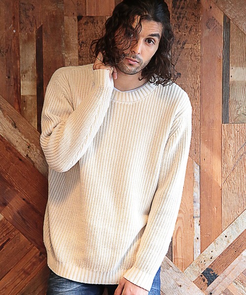 RATTLE TRAP(ラトルトラップ)の「スリット入りプルオーバーニット(ニット/セーター・メンズ・ブラック/レッド/ライトベージュ・LL/M/L)」の6枚目の写真