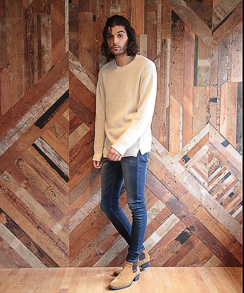 RATTLE TRAP(ラトルトラップ)の「スリット入りプルオーバーニット(ニット/セーター・メンズ・ブラック/レッド/ライトベージュ・LL/M/L)」の9枚目の写真