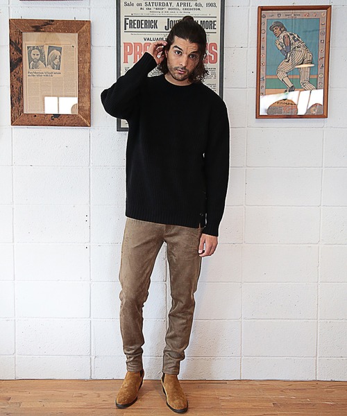 RATTLE TRAP(ラトルトラップ)の「スリット入りプルオーバーニット(ニット/セーター・メンズ・ブラック/レッド/ライトベージュ・LL/M/L)」の22枚目の写真