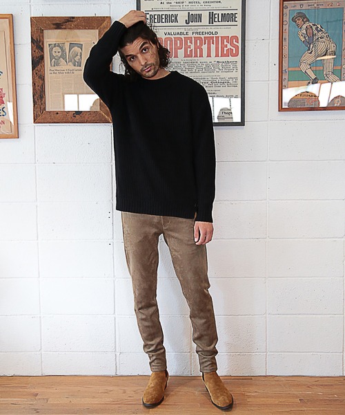 RATTLE TRAP(ラトルトラップ)の「スリット入りプルオーバーニット(ニット/セーター・メンズ・ブラック/レッド/ライトベージュ・LL/M/L)」の21枚目の写真