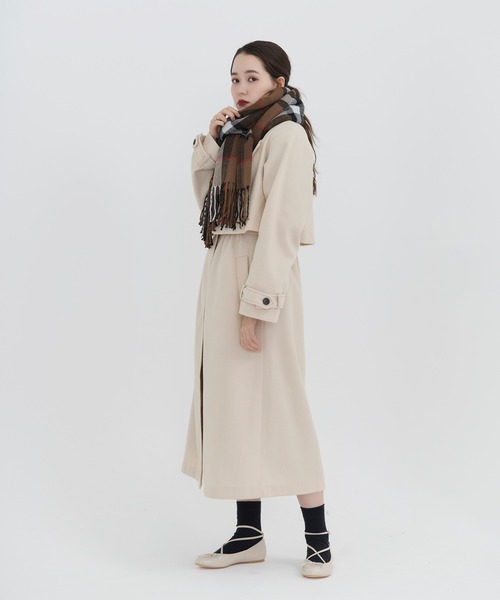 TINA：JOJUN（ティーナジョジュン）の「チェック マフラー TINA：JOJUN（マフラー・レディース・ブラウン/ブラック/キャメル・F）」の5枚目の写真