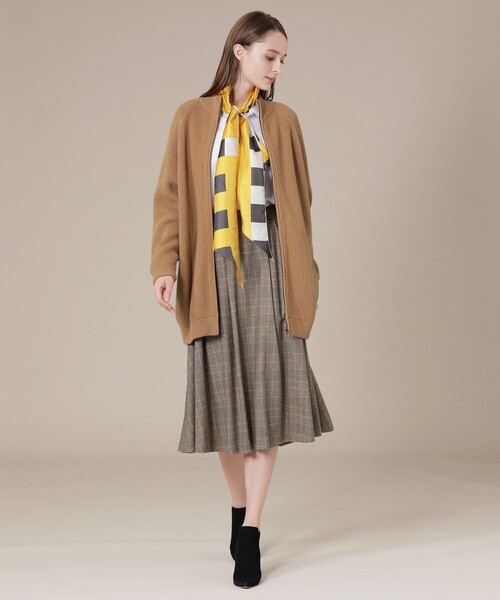 MACKINTOSH LONDON（マッキントッシュ ロンドン）の「ストレッチサキソニーチェックスカート（スカート・レディース・グリーン系その他5/ブラウン系その他4・40/38/36）」の5枚目の写真