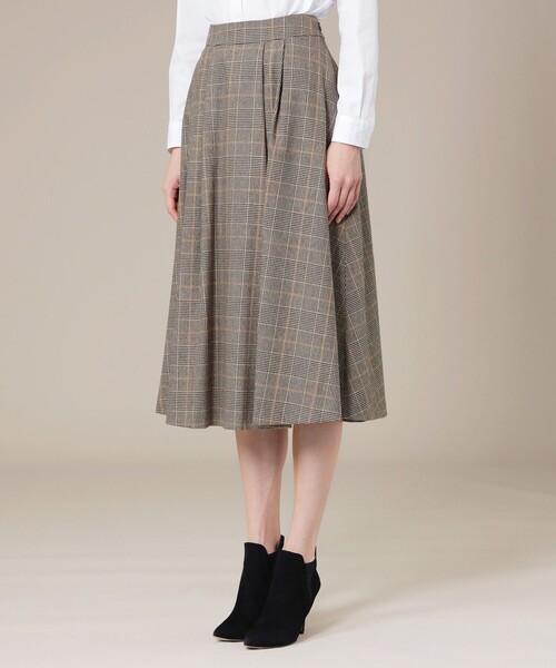 MACKINTOSH LONDON（マッキントッシュ ロンドン）の「ストレッチサキソニーチェックスカート（スカート・レディース・グリーン系その他5/ブラウン系その他4・40/38/36）」の3枚目の写真