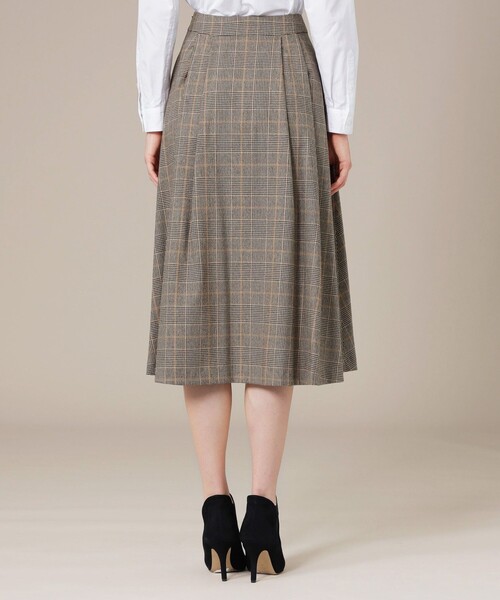 MACKINTOSH LONDON（マッキントッシュ ロンドン）の「ストレッチサキソニーチェックスカート（スカート・レディース・グリーン系その他5/ブラウン系その他4・40/38/36）」の11枚目の写真
