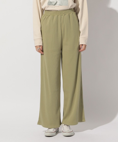 BAYFLOW(ベイフロー)の「カットリブパンツ(その他パンツ・レディース・ブラック/ベージュ/ブラウン/グリーン・SMALL/MEDIUM)」の8枚目の写真