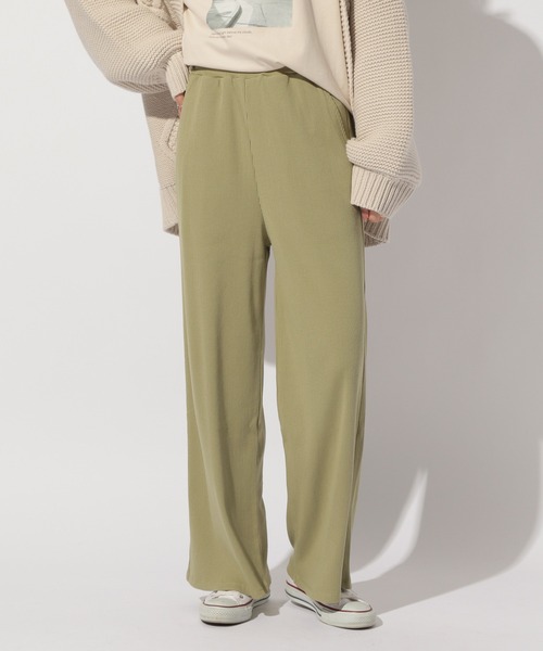 BAYFLOW(ベイフロー)の「カットリブパンツ(その他パンツ・レディース・ブラック/ベージュ/ブラウン/グリーン・SMALL/MEDIUM)」の7枚目の写真