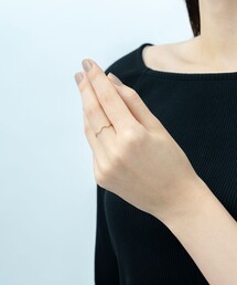 Jouete k10 YG レイヤー ウェーブ リング 13号 Jouete（ジュエッテ）の「○K10YG レイヤー ウェーブ リング