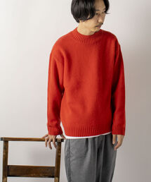 GLOSTER | 【GLOSTER/グロスター】Pure Shetland Wool モックネックプルオーバーニット(ニット/セーター)