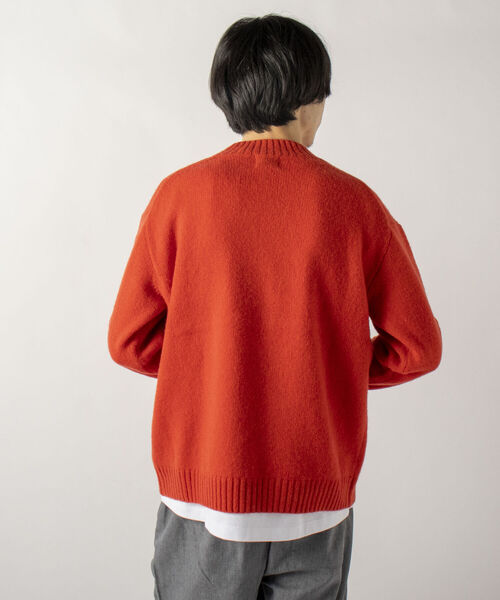 GLOSTER(グロスター)の「【GLOSTER/グロスター】Pure Shetland Wool モックネックプルオーバーニット(ニット/セーター・メンズ・ブラック/オフホワイト/オレンジ・LARGE/MEDIUM)」の13枚目の写真