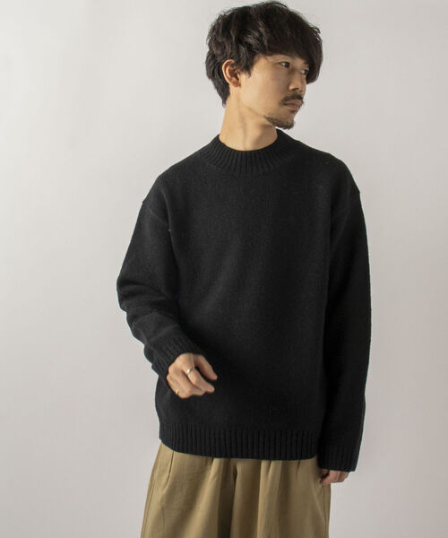 GLOSTER(グロスター)の「【GLOSTER/グロスター】Pure Shetland Wool モックネックプルオーバーニット(ニット/セーター・メンズ・ブラック/オフホワイト/オレンジ・LARGE/MEDIUM)」の18枚目の写真