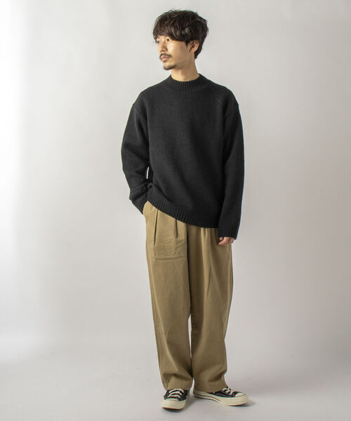 GLOSTER(グロスター)の「【GLOSTER/グロスター】Pure Shetland Wool モックネックプルオーバーニット(ニット/セーター・メンズ・ブラック/オフホワイト/オレンジ・LARGE/MEDIUM)」の19枚目の写真