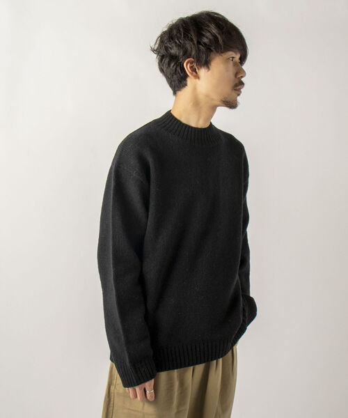 GLOSTER(グロスター)の「【GLOSTER/グロスター】Pure Shetland Wool モックネックプルオーバーニット(ニット/セーター・メンズ・ブラック/オフホワイト/オレンジ・LARGE/MEDIUM)」の22枚目の写真