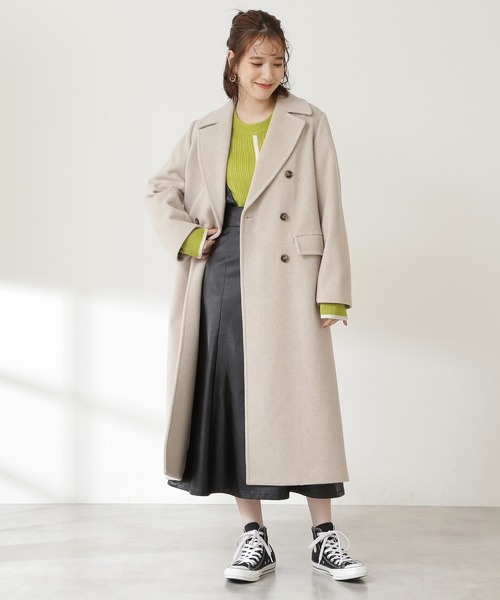 N.（N. Natural Beauty Basic）（エヌエヌナチュラルビューティーベーシック）の「◆配色ライン切替ニット（ニット/セーター・レディース・ベージュ/ライトグリーン・MEDIUM）」の8枚目の写真