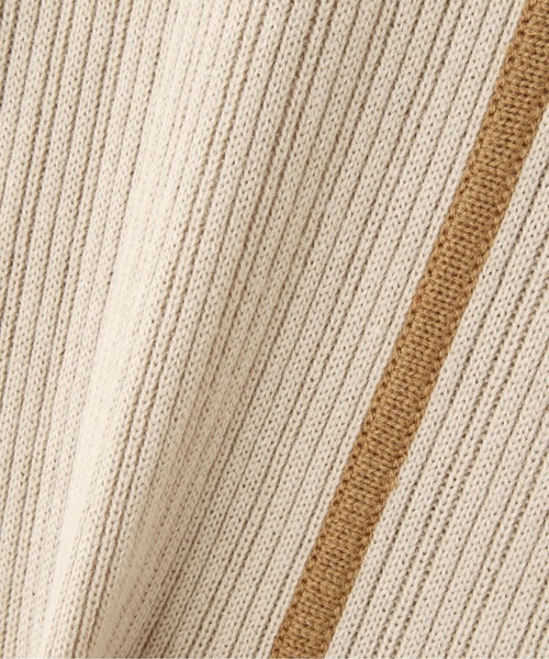 N.（N. Natural Beauty Basic）（エヌエヌナチュラルビューティーベーシック）の「◆配色ライン切替ニット（ニット/セーター・レディース・ベージュ/ライトグリーン・MEDIUM）」の21枚目の写真
