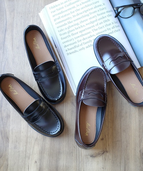 AmiAmi(アミアミ)の「学生ローファー/コインローファー/通学/学生靴(ローファー・レディース・ブラウン/ブラック・22.5cm/23cm/23.5cm/24cm/24.5cm/25cm)」の11枚目の写真