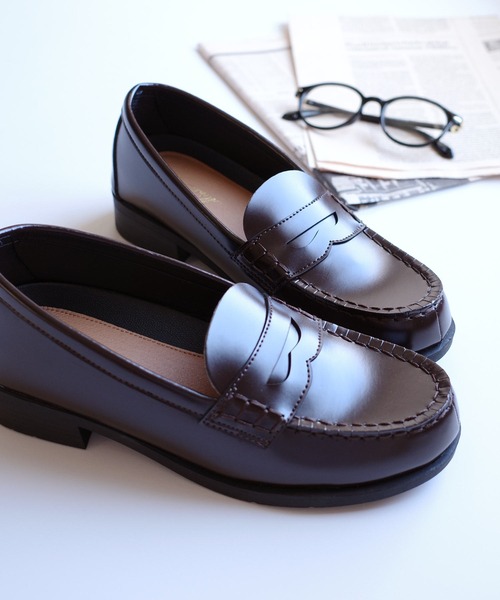 AmiAmi(アミアミ)の「学生ローファー/コインローファー/通学/学生靴(ローファー・レディース・ブラウン/ブラック・22.5cm/23cm/23.5cm/24cm/24.5cm/25cm)」の15枚目の写真