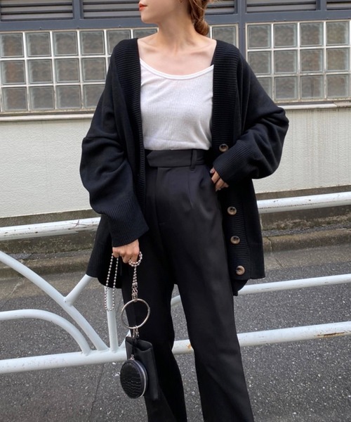 one after another NICE CLAUP（ワンアフターアナザーナイスクラップ）の「【WEB限定】ビックシルエットカーディガン（カーディガン/ボレロ・レディース・ブラック/グレー/モカ/ベージュ/ミント・FREE）」の13枚目の写真