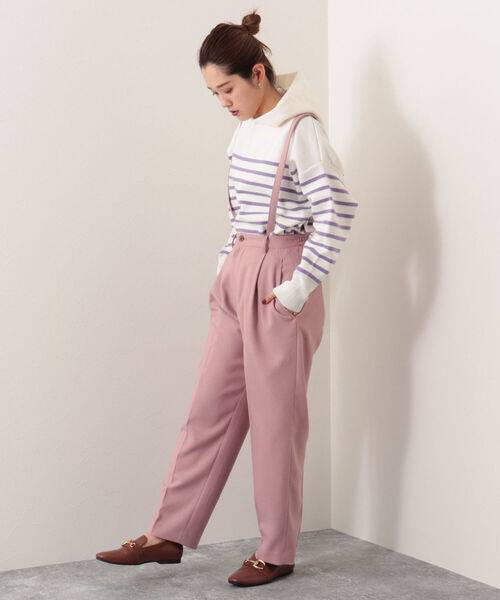 Rie Miller(リエミラー)の「ウォッシャブルイージーパンツ(その他パンツ・レディース・ピンク/ブラック・38/36)」の19枚目の写真