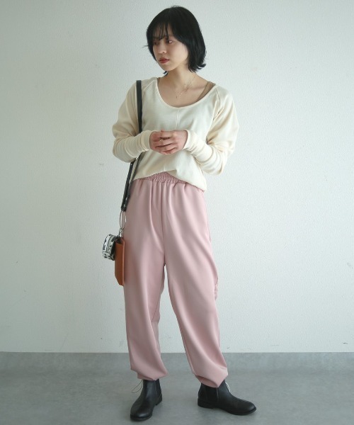 spoon store（スプーンストア）の「ハニカムテレコラグランプルオーバー（Tシャツ/カットソー・レディース・グリーン/アイボリー・フリー）」の9枚目の写真