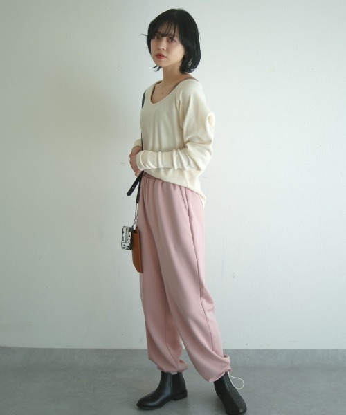 spoon store（スプーンストア）の「ハニカムテレコラグランプルオーバー（Tシャツ/カットソー・レディース・グリーン/アイボリー・フリー）」の11枚目の写真