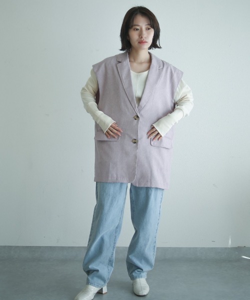 spoon store（スプーンストア）の「ハニカムテレコラグランプルオーバー（Tシャツ/カットソー・レディース・グリーン/アイボリー・フリー）」の14枚目の写真