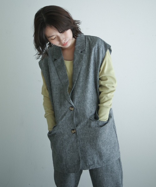 spoon store（スプーンストア）の「ハニカムテレコラグランプルオーバー（Tシャツ/カットソー・レディース・グリーン/アイボリー・フリー）」の20枚目の写真