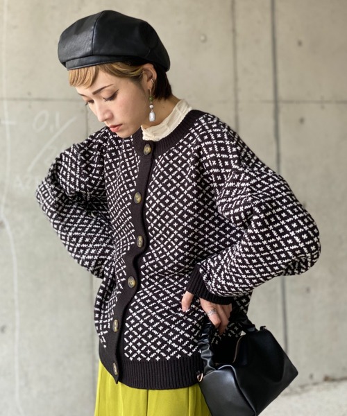 deux amour(ドゥーザムール)の「ダブルジャガード2WAYカーデイガン(その他トップス・レディース・ブラック・MEDIUM)」の2枚目の写真