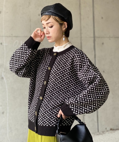 deux amour(ドゥーザムール)の「ダブルジャガード2WAYカーデイガン(その他トップス・レディース・ブラック・MEDIUM)」の3枚目の写真