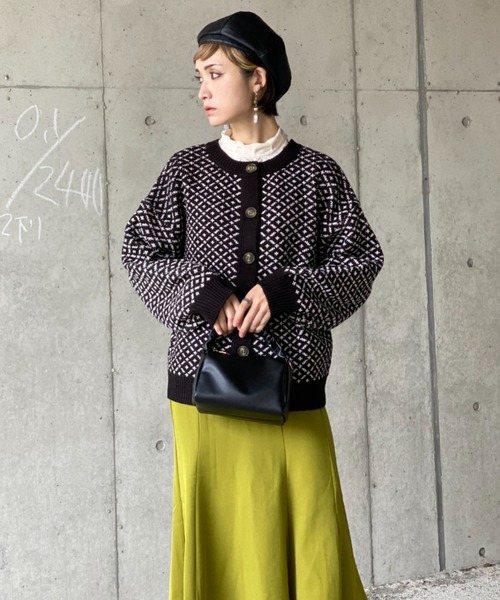 deux amour(ドゥーザムール)の「ダブルジャガード2WAYカーデイガン(その他トップス・レディース・ブラック・MEDIUM)」の7枚目の写真